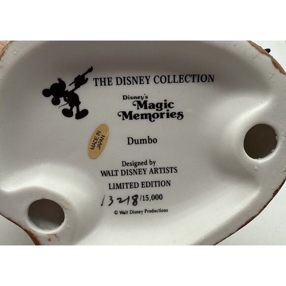 Disney's Magic Memories Porcelain Figurine Limited Edition Dumbo 1980s 5.5" - Picture 5 of 8